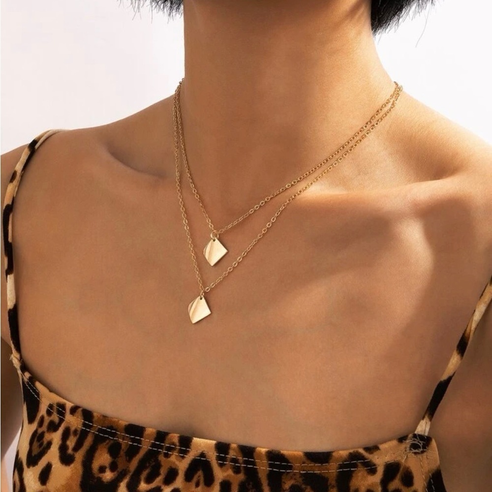 GOLD 3/$30 Geometric Layered Necklace